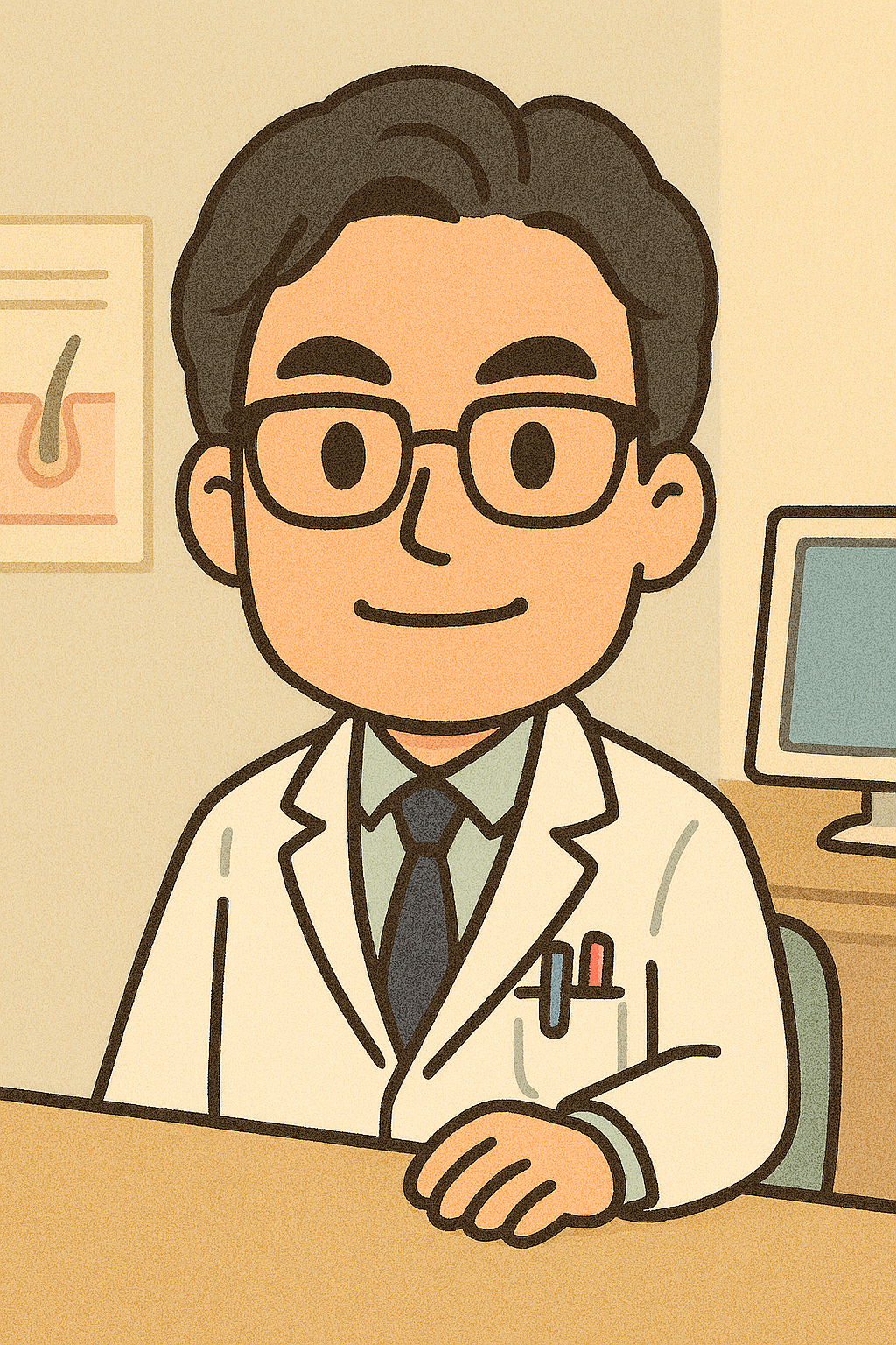 栗原佑一院長のイメージイラスト
